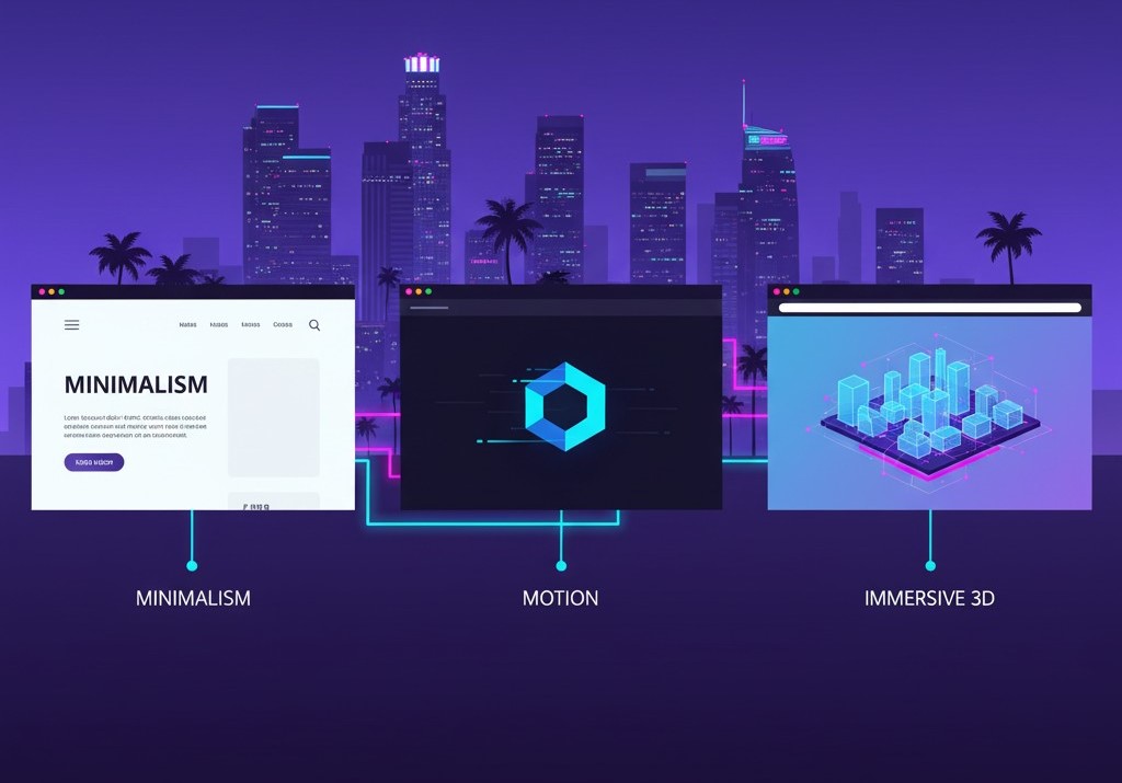 The Future of Los Angeles Web Design: Minimalism, Motion, and Immersive 3D Sites